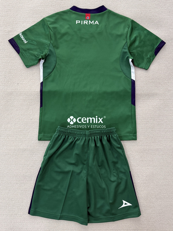 25-26 Cruz Azul Green GoalKeeper Kids Soccer Jersey