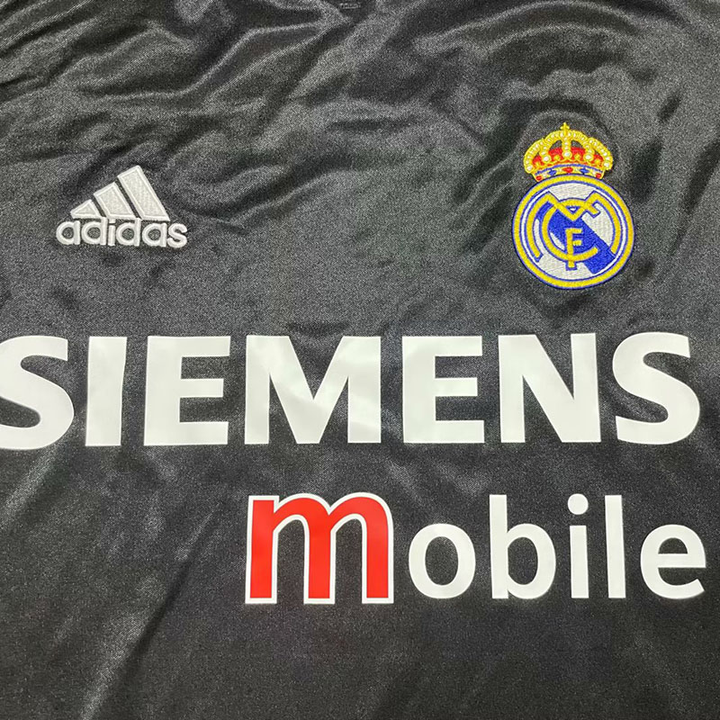 2004-2005 RMA Away Black Long Sleeve Retro Socc...