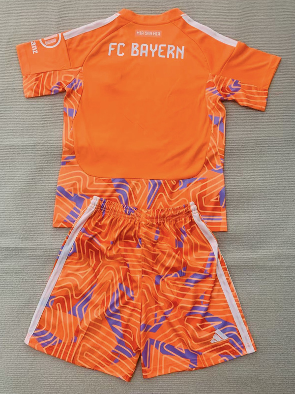 26-27 Bayern Orange Goalkeeper Kids Soccer Jersey
