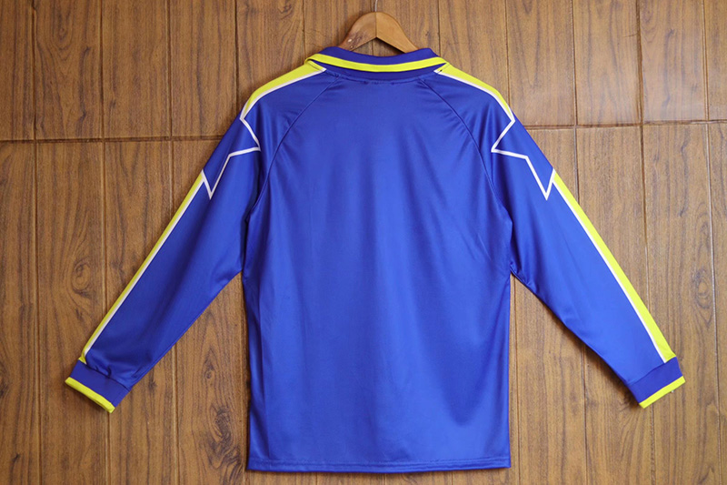 1996-1997 JUV Away Blue Retro Long Sleeve Socce...